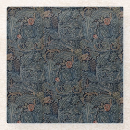William Morris Acanthus en Vine Glazen Onderzetter (Voorkant)