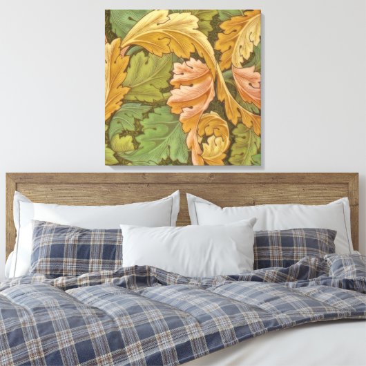William Morris Acanthus  Floral Canvas Afdruk (Insitu (Slaapkamer))