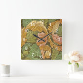 William Morris Acanthus  Floral Vierkante Klok (Huis)