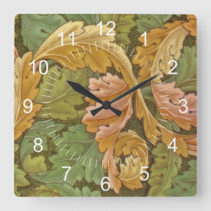 William Morris Acanthus  Floral Vierkante Klok