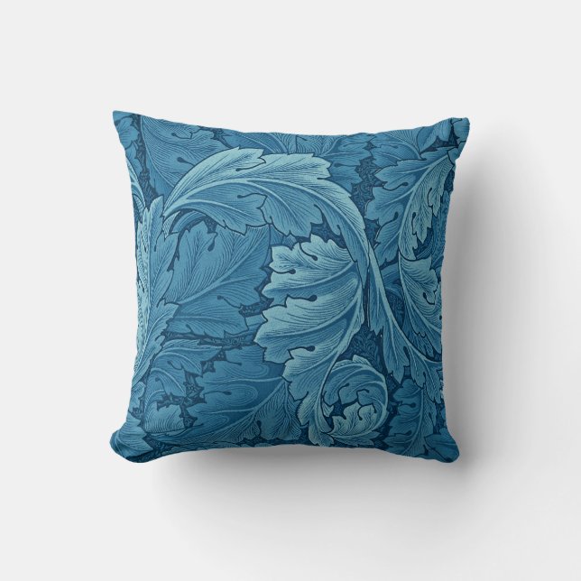 William Morris Acanthus in Blue Kussen (Voorkant)