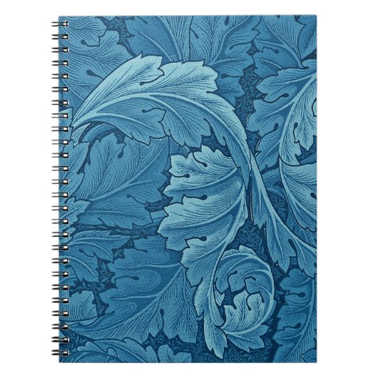 William Morris Acanthus in Blue Notitieboek (Voorkant)