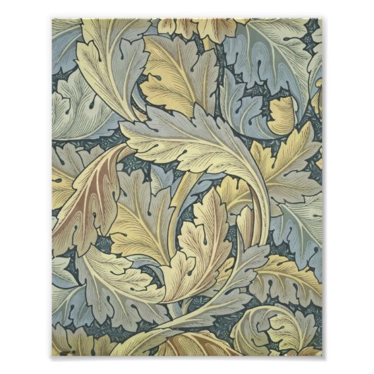 William Morris Acanthus laat Floral Art Nouveau Foto Afdruk (Voorkant)