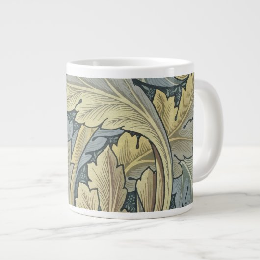 William Morris Acanthus laat Floral Art Nouveau Grote Koffiekop (Voorkant rechts)