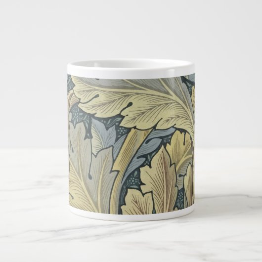William Morris Acanthus laat Floral Art Nouveau Grote Koffiekop (Voorkant)