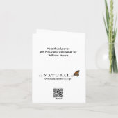 William Morris Acanthus laat Floral Art Nouveau Kaart (Achterkant)