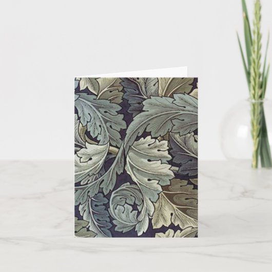 William Morris Acanthus laat Floral Art Nouveau Kaart (Voorkant)