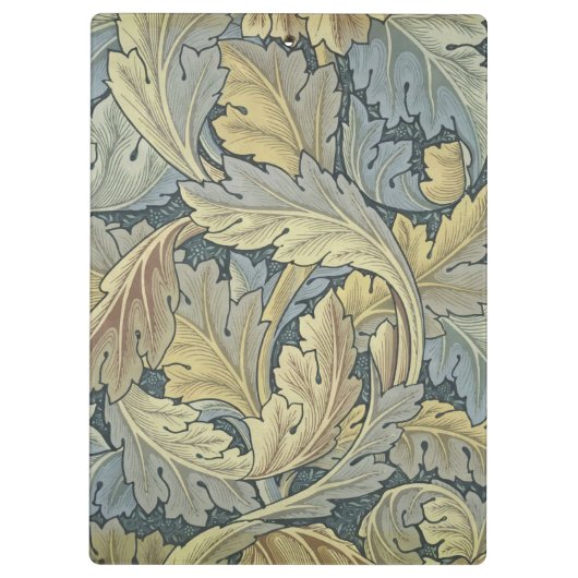 William Morris Acanthus laat Floral Art Nouveau Klembord (Achterkant)