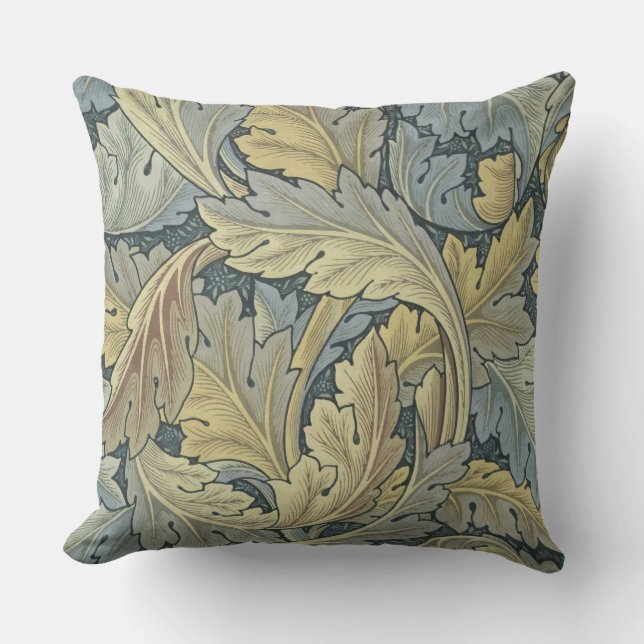 William Morris Acanthus laat Floral Art Nouveau Kussen (Voorkant)