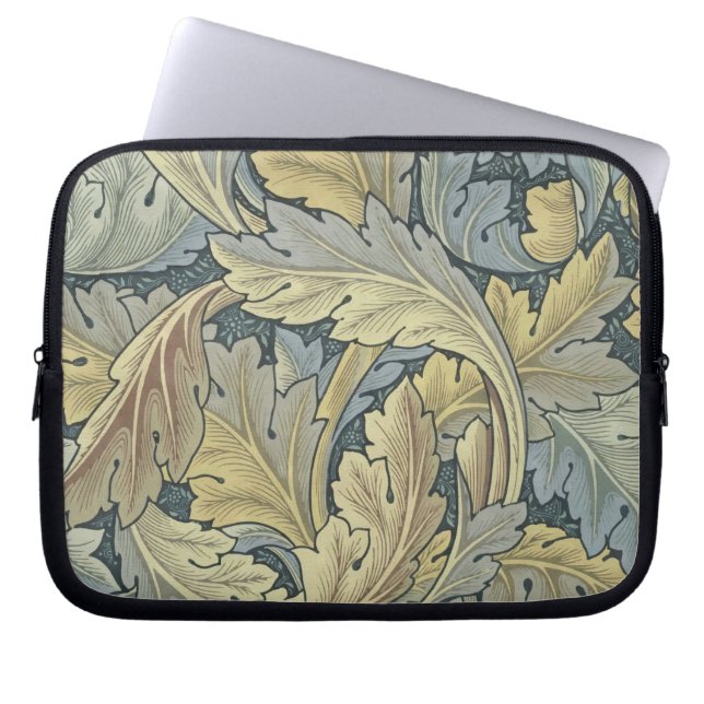 William Morris Acanthus laat Floral Art Nouveau Laptop Sleeve (Voorkant)