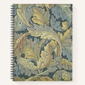 William Morris Acanthus laat Floral Art Nouveau Notitieboek (Voorkant)