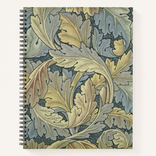 William Morris Acanthus laat Floral Art Nouveau Notitieboek (Voorkant)