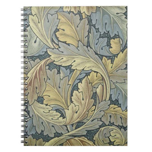 William Morris Acanthus laat Floral Art Nouveau Notitieboek (Voorkant)