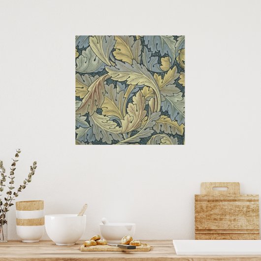 William Morris Acanthus laat Floral Art Nouveau Poster (Keuken)