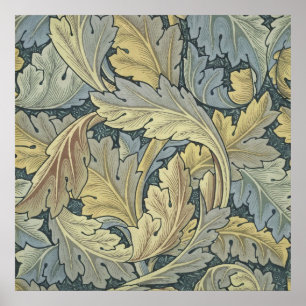 William Morris Acanthus laat Floral Art Nouveau Poster