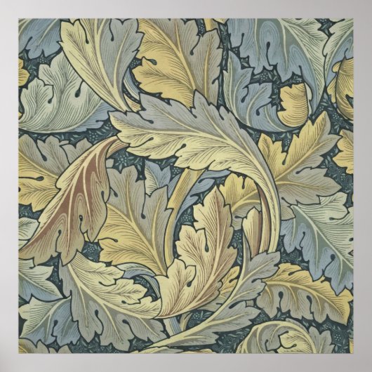 William Morris Acanthus laat Floral Art Nouveau Poster (Voorkant)