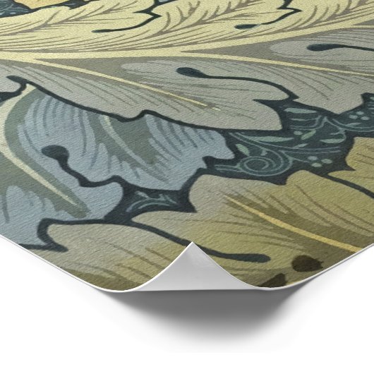 William Morris Acanthus laat Floral Art Nouveau Poster (Hoek)