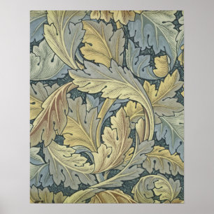 William Morris Acanthus laat Floral Art Nouveau Poster