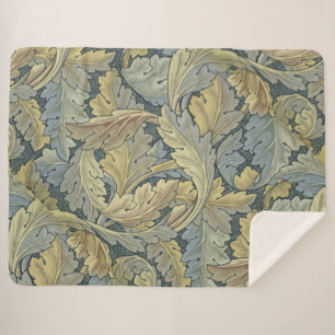 William Morris Acanthus laat Floral Art Nouveau Sherpa Deken