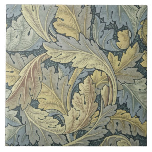 William Morris Acanthus laat Floral Art Nouveau Tegeltje