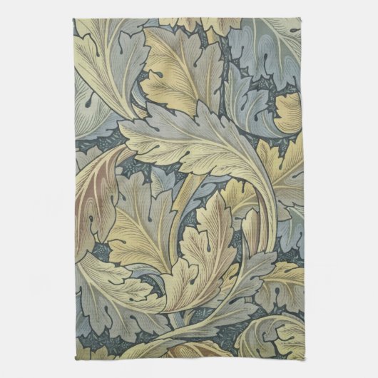 William Morris Acanthus laat Floral Art Nouveau Theedoek (Verticaal)