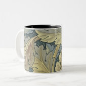 William Morris Acanthus laat Floral Art Nouveau Tweekleurige Koffiemok (Voorkant links)