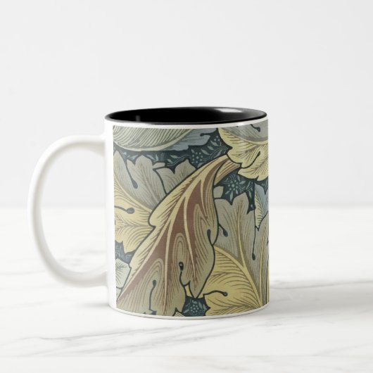 William Morris Acanthus laat Floral Art Nouveau Tweekleurige Koffiemok (Links)