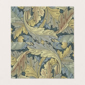 William Morris Acanthus laat Floral Art Nouveau Visitekaartje (Buitenkant ongevouwen)