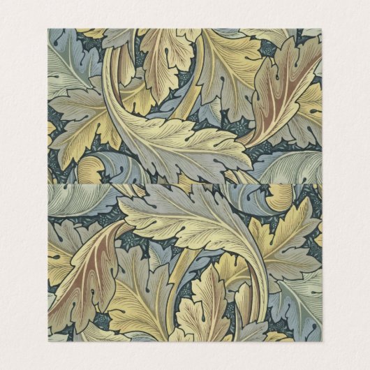 William Morris Acanthus laat Floral Art Nouveau Visitekaartje (Buitenkant ongevouwen)