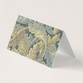 William Morris Acanthus laat Floral Art Nouveau Visitekaartje (Achterkant)