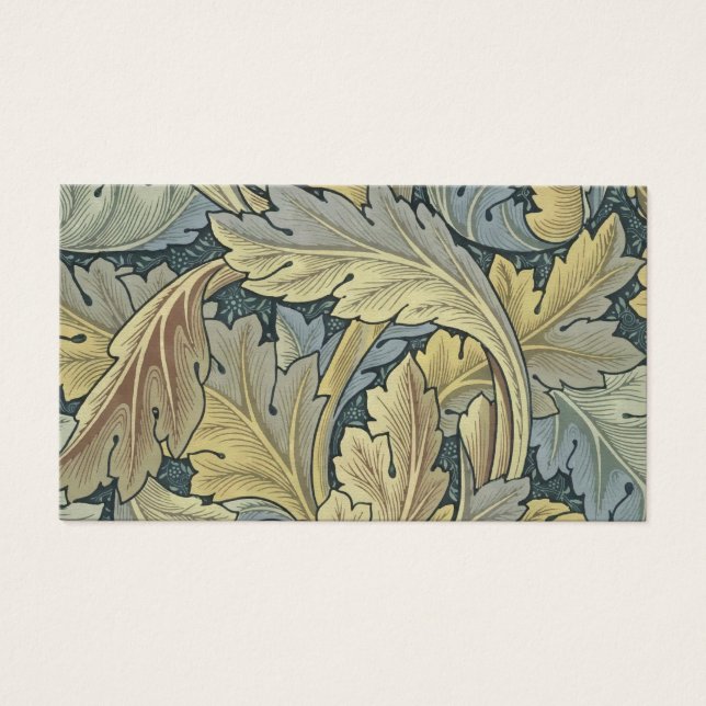 William Morris Acanthus laat Floral Art Nouveau Visitekaartje (Voorkant)