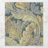 William Morris Acanthus laat Floral Art Nouveau Wijn Etiket (Enkel label)