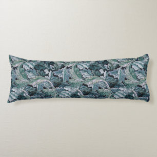 William Morris Acanthus Leaf Blauwtint Vintage Pat Lichaamskussen