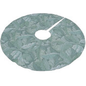 William Morris Acanthus Leaf Teal Blue Pattern Kerstboom Rok (Gekanteld)
