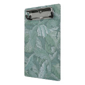 William Morris Acanthus Leaf Teal Blue Pattern Mini Klembord (Angled2)