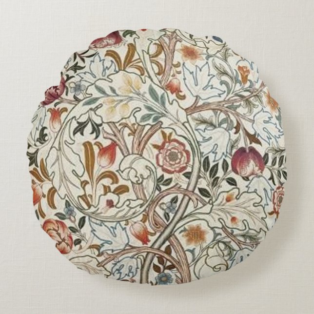 William Morris Acanthus Mission Style Accent Rond Kussen (Voorkant)