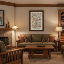 William Morris Acanthus Mission Style  Perfect Poster