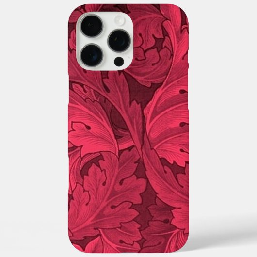 William Morris Acanthus Pattern Red Case-Mate iPhone Case (Achterkant)