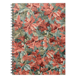 William Morris Acanthus Roest Bruin Salie Groen Notitieboek