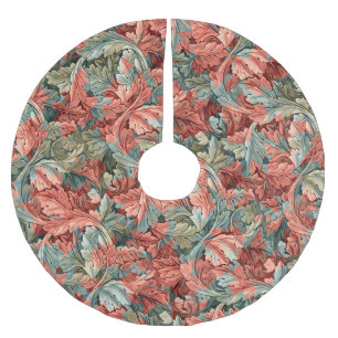 William Morris Acanthus Roest Rood Salie Groen Kerstboom Rok