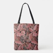 William Morris Acanthus Roos met Monogram Tote Bag (Achterkant)