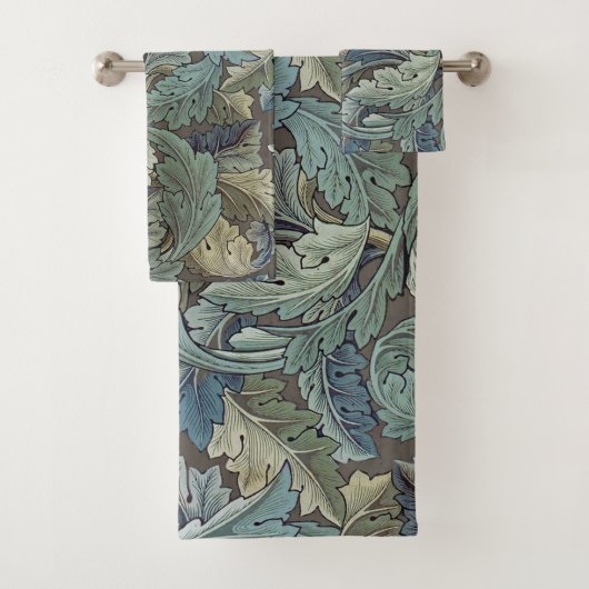 William Morris Acanthus Sage Bloemen Plantaardige Bad Handdoek (Insitu)