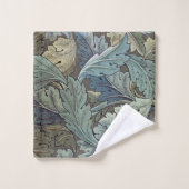 William Morris Acanthus Sage Bloemen Plantaardige Bad Handdoek (Wasdoekje)