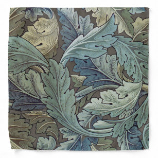 William Morris Acanthus Sage Bloemen Plantaardige Bandana