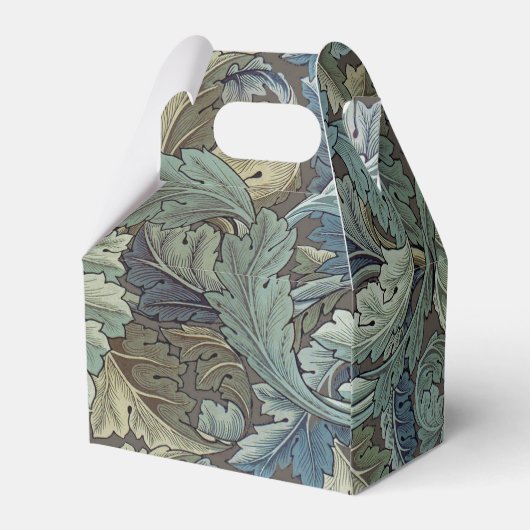 William Morris Acanthus Sage Bloemen Plantaardige Bedankdoosjes (Achterkant)