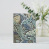 William Morris Acanthus Sage Bloemen Plantaardige Briefkaart (Staand voorkant)