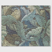 William Morris Acanthus Sage Bloemen Plantaardige Cadeaupapier (Vlak)