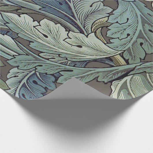 William Morris Acanthus Sage Bloemen Plantaardige Cadeaupapier (Hoek)