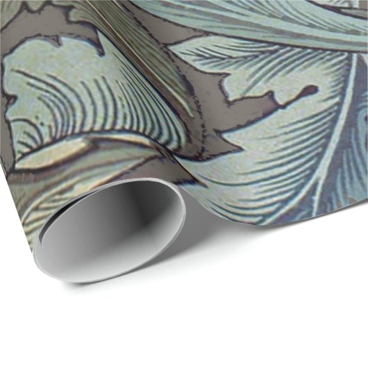 William Morris Acanthus Sage Bloemen Plantaardige Cadeaupapier (Rol Hoek)