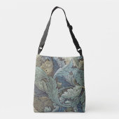 William Morris Acanthus Sage Bloemen Plantaardige Crossbody Tas (Achterkant)